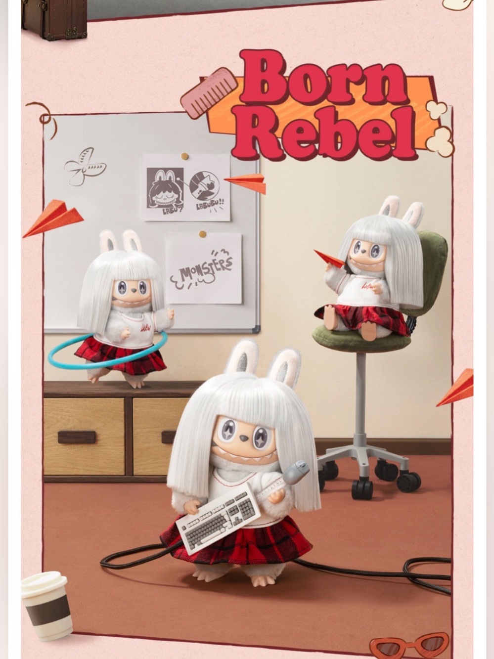 POP MART The Monsters Hair Salon Series Plush Pendant - confirmed Born Rebel